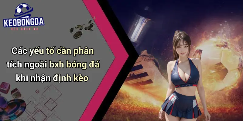 Các yếu tố cần phân tích ngoài bxh bóng đá khi nhận định kèo